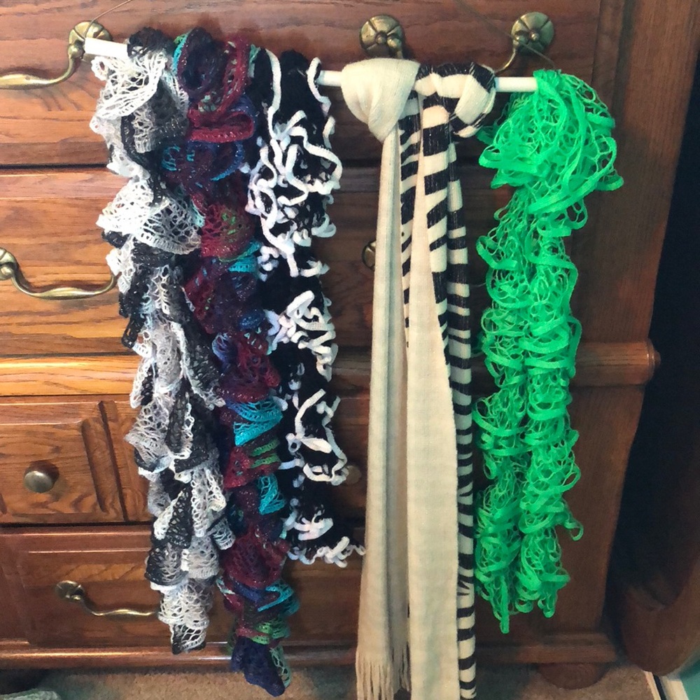 Beautiful scarves, 4 are handmade.